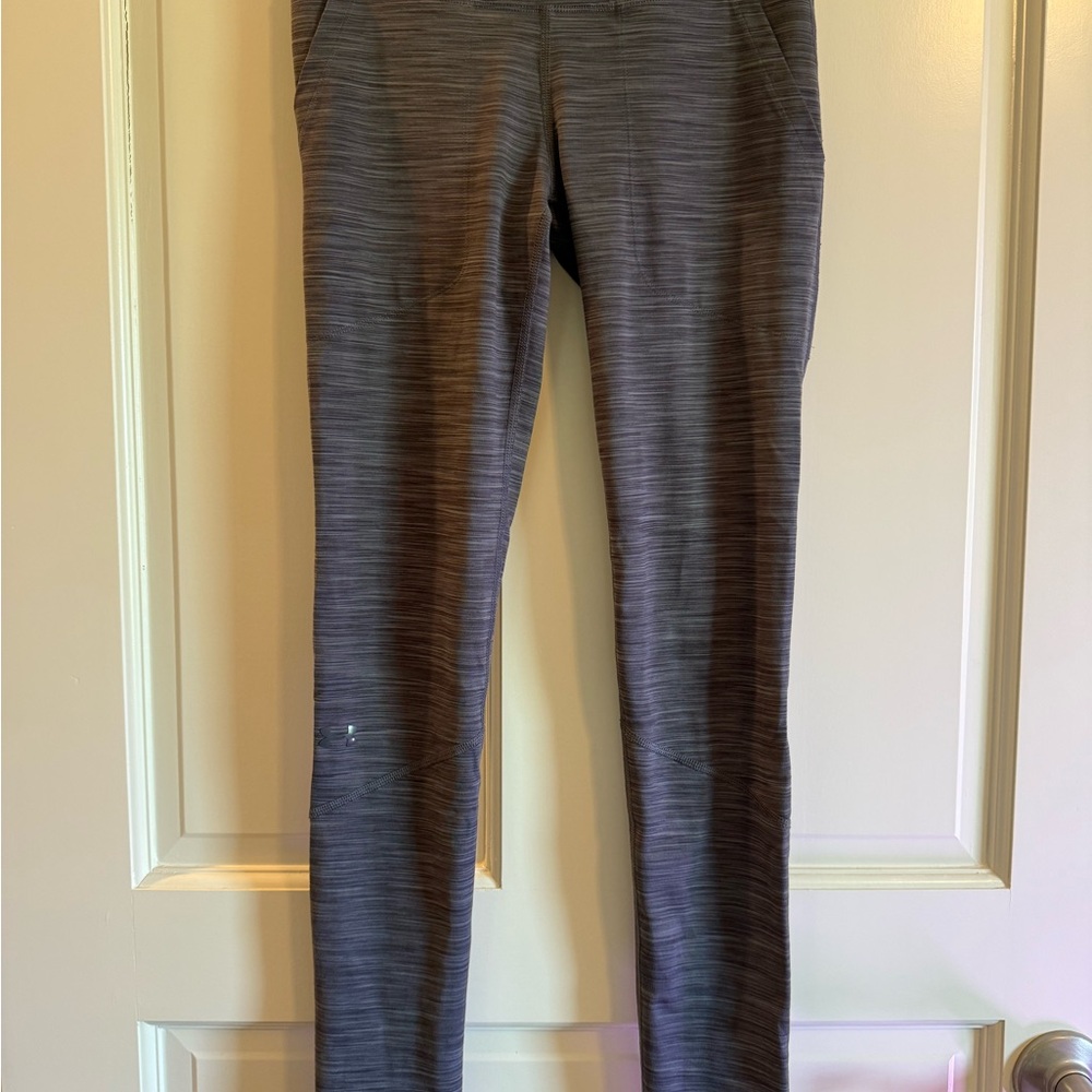 Gray Striped Leggings